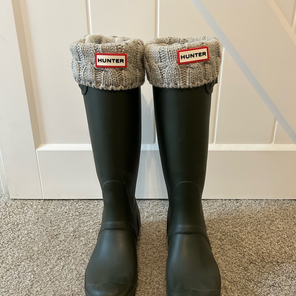Dark Green Hunter Rain Boots